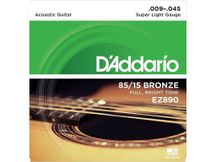 D'Addario EZ890 Muta di corde per chitarra acustica Super Light 009-045
