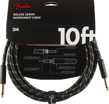 Fender Deluxe Instrument Cable Black Tweed Cavo per strumenti Jack - Jack 3 mt