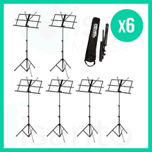 Proel RSM300 Leggio leggero e pieghevole con borsa Bundle 6 pcs