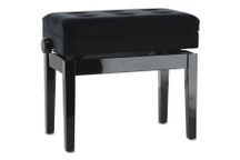 GEWA Panca per Pianoforte Deluxe Compartment Nero Lucido