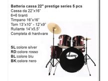Batteria acustica professionale 5 pezzi cassa 22 DAM JB P0903