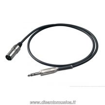 Proel BULK230LU05 Cavo stereo Jack 6.3mm  - XLR 0,50 mt.