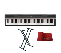 Yamaha P125 Black Pianoforte digitale con doppio supporto + copritastiera omaggio