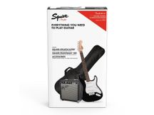 Fender Squier Stratocaster SSS Pack 10G BLK Kit chitarra elettrica Black con amplificatore e accessori