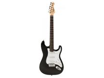 Darestone ELGBK Chitarra elettrica nera Stratocaster