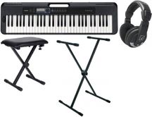 Casio Casiotone CT S300 Tastiera dinamica portatile 61 tasti Bundle con supporto + panca + cuffie omaggio