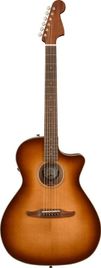 Fender Newporter Classic Aged Cognac Burst Chitarra acustica elettrificata con borsa