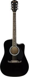 Fender FA125CE Black Chitarra acustica elettrificata nera