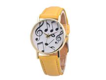 Orologio a tema musica - note musicali Giallo