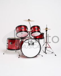 Batteria Acustica Junior 5 pezzi per bambini - Red