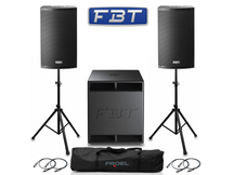 Impianto Audio 1400W Coppia FBT  XLite 12A + subwoofer FBT XSub 18SA + accessori omaggio