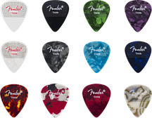 FENDER Plettri Puntinati 351 in Celluloide - Pack da 12 Thin
