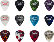 FENDER Plettri Puntinati 351 in Celluloide - Pack da 12 Medium