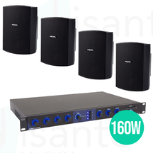 Proel PA AMP160XL Amplificatore mixer 160W + 4 Diffusori Passivi