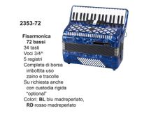 DAM 2353-72 BL Fisarmonica 72 bassi blu