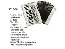 DAM 1310-96 RD Fisarmonica 96 bassi rossa