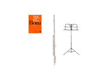 OQAN OFL-650 Flauto traverso DO fori aperti + libro + leggio Bundle