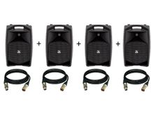 Impianto audio 1600W 4 Casse attive Proel V8A