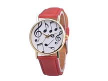 Orologio a tema musica - note musicali Rosso