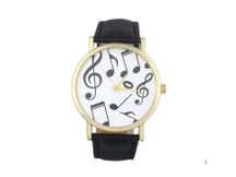 Orologio a tema musica - note musicali Nero