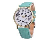 Orologio a tema musica - note musicali Verde