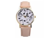 Orologio a tema musica - note musicali Beige