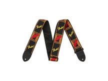 Fender Monogrammed Strap Black/Yellow/Red Tracolla per chitarra