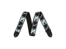 Fender Monogrammed Strap Black/Light Grey/Blue Tracolla per chitarra