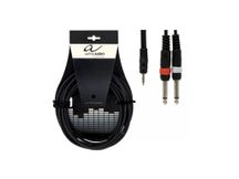 Alpha Audio Cavo PC Jack stereo 3,5mm - 2 Jack mono 6,3mm 1,5 mt
