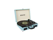 FENTON RP115 Giradischi USB Bluetooth azzurro con altoparlanti integrati