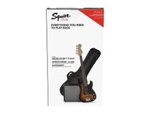 Fender Squier Affinity Precision Bass PJ Pack Brown Sunburst Kit Basso elettrico con amplificatore e accessori