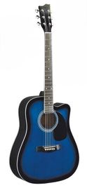 DAM MG420 Blue Sunburst Chitarra acustica blu