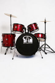 Batteria Acustica Cassa 22" Completa 5 pezzi Rossa