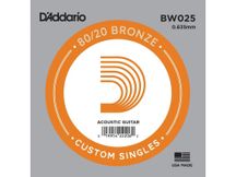 Corda singola per chitarra acustica D'Addario 80/20 025