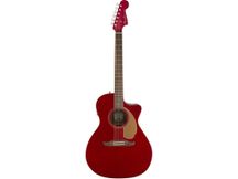 Fender Newporter Player Candy Apple Red Chitarra acustica elettrificata rossa