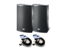 Coppia Casse attive 2000W FBT XLite 10A + cavi omaggio
