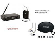 Sistema In Ear Monitor stereo wireless Proel RM3000TR con auricolari Shure SE215
