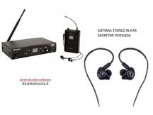 Sistema In Ear Monitor stereo wireless Proel RM300TR con Auricolare MACKIE MP120