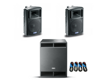 Impianto audio Professionale 2.200W Coppia casse FBT EVO2MAXX 4A + XSub 18SA + cavi omaggio