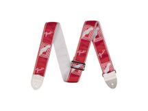 Fender Custom Monogrammed Strap Candy Apple Red Tracolla per chitarra