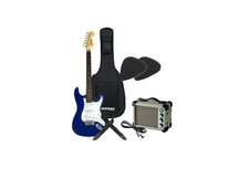 Kit Chitarra elettrica blu Dam con amplificatore + accessori omaggio Bundle
