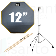 Pad Allenatore 12" Kit Studio drum + Supporto + bacchette
