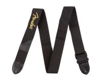 Fender Black Polyester Logo Strap Yellow Tracolla per chitarra
