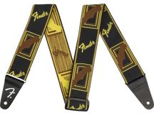 Fender Weighless Monogrammed Strap Black/Yellow/Brown Tracolla per chitarra