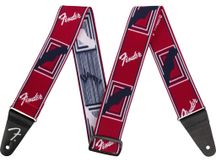 Fender Weighless Monogrammed Strap Red/White/Blue Tracolla per chitarra