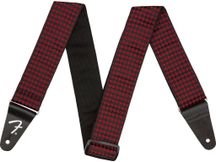 Fender Houndstooth Jacquard Strap Red Tracolla per chitarra