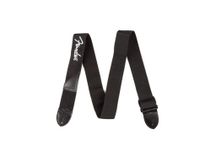 Fender Black Polyester Logo Strap White Tracolla per chitarra