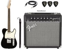 FENDER Bullet Telecaster Black Bundle Chitarra elettrica nera + amplificatore + plettri omaggio