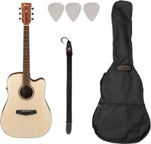 Ibanez PF10CE-OPN Open Pore Natural Pack Chitarra acustica elettrificata + borsa + tracolla + plettri omaggio