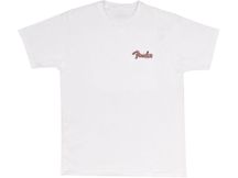 Fender Spaghetti Logo Globe T-Shirt White L Maglietta bianca